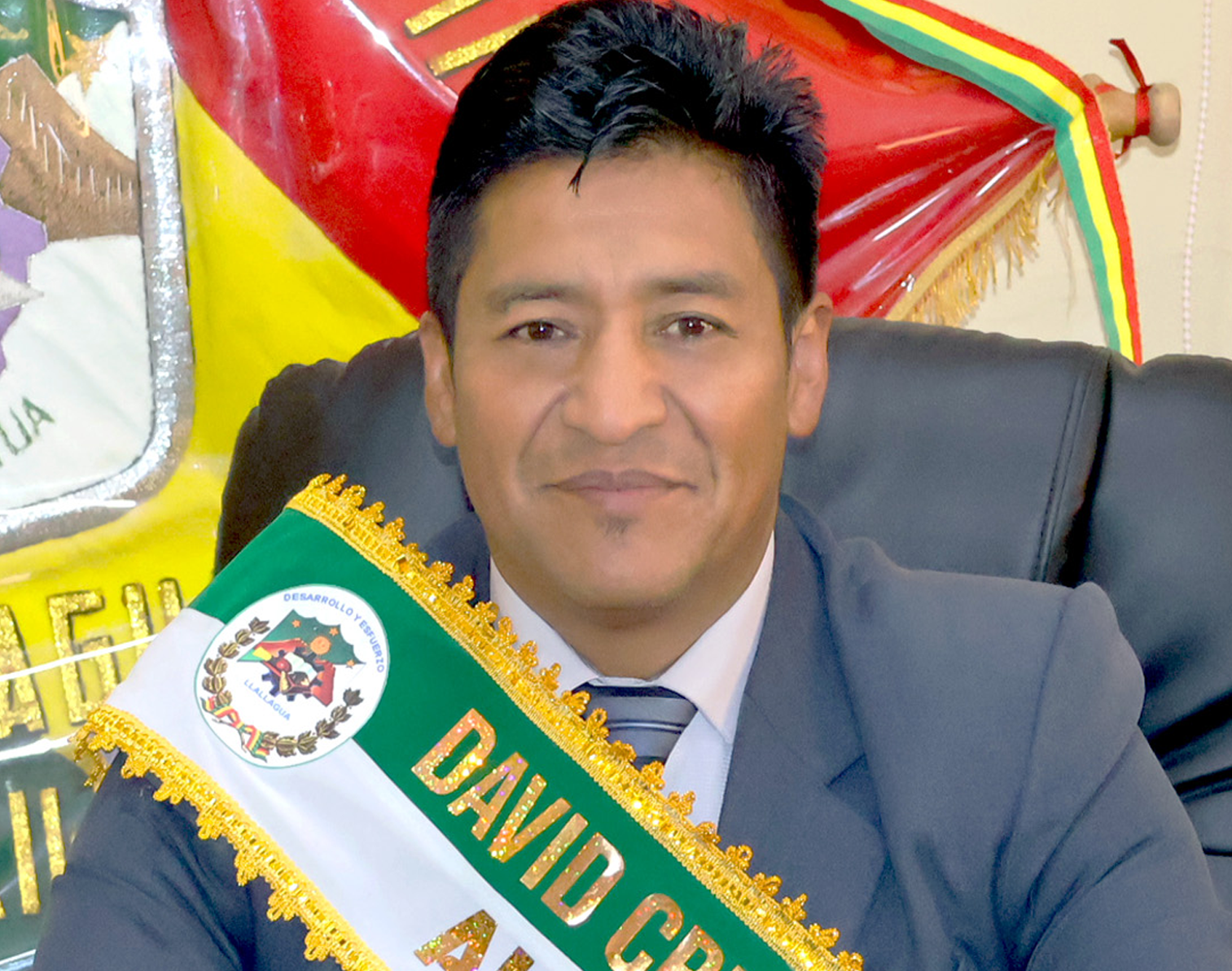 Retrato de M. Sc. David Cruz Paco, Alcalde Municipal de Llallagua